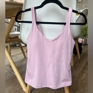 Light pink lululemon align waist tank top